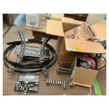 Tv mount, assorted tools