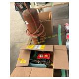 Acetylene tourch tank, assorted tools