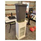 Wooden cabinet, trash can
