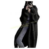 Plus-Size Oversized Cardigan with Pockets