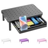 WALI Monitor Stand with Storage, 3-Height and elec
