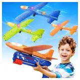 Fuwidvia 3 Pack LED Foam Glider Plane Toys
