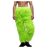dgdgcool Halloween Green Furry Santa Pants
