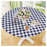 Smiry Round Tablecloth, Waterproof Vinyl