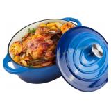 Alathote Oval Dutch Oven 5.5QT, Blue