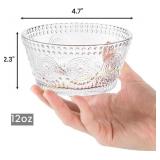 3Ct 12 oz Glass Stackable Bowls