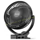 Koonie 10000mAh Clip-On Fan, 8" USB Fan