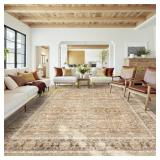 HelloTree Washable Rug 8x10, Vintage Khaki