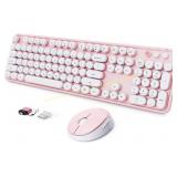 Wireless Keyboard & Mouse Combo - Pink
