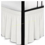 Biscaynebay Queen Bed Skirt 15" Ivory Velvet