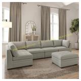 Thomasville Modular Sectional 6pc & Ottoman