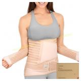 KeaBabies 3-in-1 Postpartum Belly Wrap (Ivory)