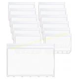 Mogoostry 12pcs Binder Pockets A8 Size, 2 phone ca
