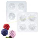 OCPO KITCHEN 3D Raspberry Mold, 4-Cavity