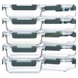 M MCIRCO 22 oz Glass Containers with Lids