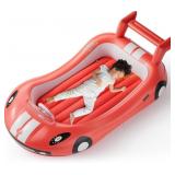 QPAU Inflatable Toddler Bed with Rail (Red)