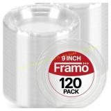 Framo 9" Disposable Clear Platesand napkins