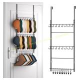HapiRm 3-Tier Over-Door Hat Rack with 16 Hooks