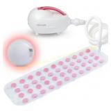 SereneLife Bubble Bath Mat with Light (Pink)