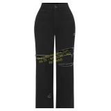 THUNDER STAR High Waisted Wide Leg Jeans