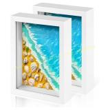 2 Pack 5x7 Shadow Box Frame (White)
