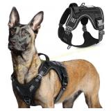 rabbitgoo No-Pull Dog Harness, Large, Black, M
