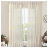 LAMIT 102" Linen Curtains, 52x102"