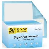50 Count 30 x36  Super Absorbent Underpads
