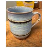 Ceramic Coffee Mug & Ribbon Decoration