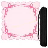 Drydiet Pink Scalloped Bow Mahjong Mat