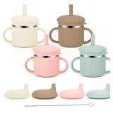 Stainless Steel Baby Sippy Cups, 3 Stages