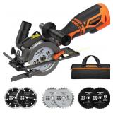 DOVAMAN 4.5" Circular Saw w/ Laser, 6 Blades