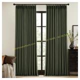 MIULEE Olive Green Blackout Curtains, 84"