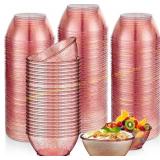 Yungyan Mini Plastic Bowls 6oz Rose Gold