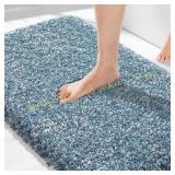 Yimobra Non-Slip Bath Rugs 36x24, Denim/White