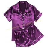 Ekouaer Womens Silk Satin Pajama Set 2pc S-XXL