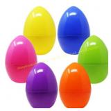 JOYIN 6PCS Jumbo Plastic Easter Eggs, Assorted