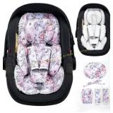 Mink Dot Infant Car Seat Insert with Headrest