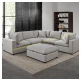 Thomasville 6pc Modular Sectional & Ottoman