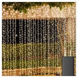Solhice LED Curtain Lights 40ft x10ft 800 LED