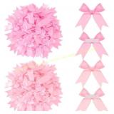 Hahafelt 100 Pcs Pink Gift Wrap Bows with Tape