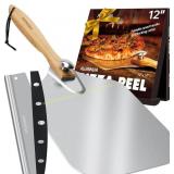 Mooues Aluminum Pizza Peel 12" with Cutter