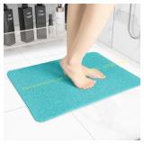 Hargiis Non-Slip Bathtub Mat, Turquoise 24"x16"