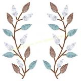 Zhengmy 2P Metal Tree Leaf Wall Decor