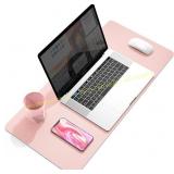 YSAGi Leather Desk Pad, Large Pink, anti snoring d