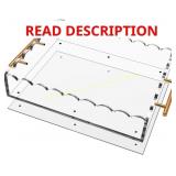 Acrylic Scalloped Tray with Magnetic Mat