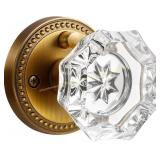 Antique Brass Crystal Door Knob, Privacy, more doo