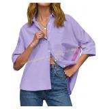 Cicy Bell Womens Summer Button-Down Shirt