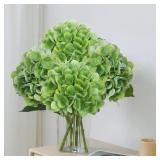 4Pcs 25" Green Hydrangea Flowers