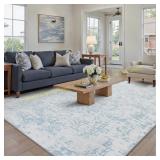 Fluffy 6x9 Area Rug Blue Shag Carpet
